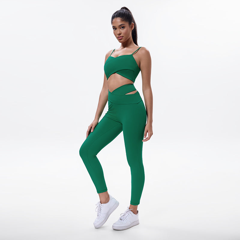 Environmentally friendly renewable polyester fabric hip-lifting trousers outdoor sports yoga pants