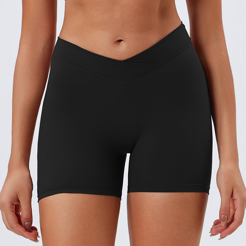 Professional environmentally friendly recycled fabric peach hip hip lift yoga shorts