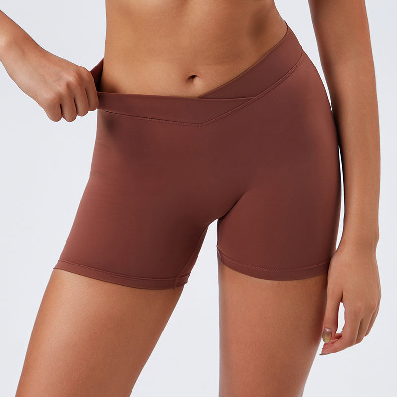 Professional environmentally friendly recycled fabric peach hip hip lift yoga shorts