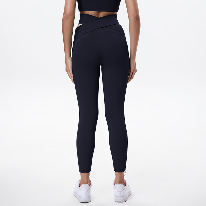 Environmentally friendly renewable polyester fabric hip-lifting trousers outdoor sports yoga pants