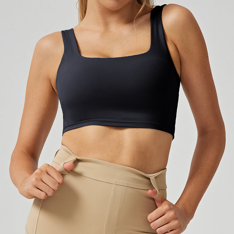 Square Neck Beautiful Back Shoulder Sports Bra
