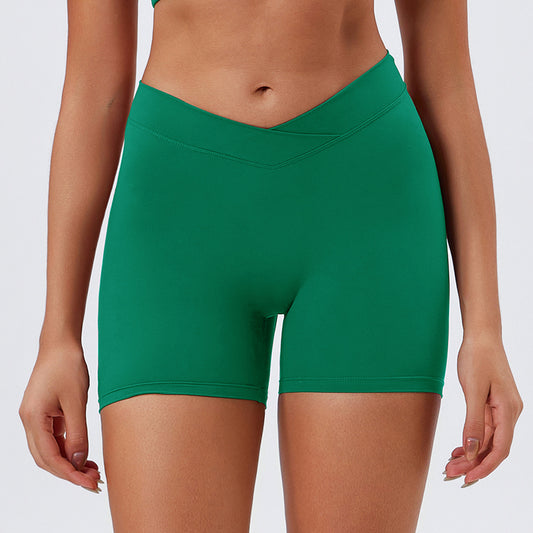 Professional environmentally friendly recycled fabric peach hip hip lift yoga shorts