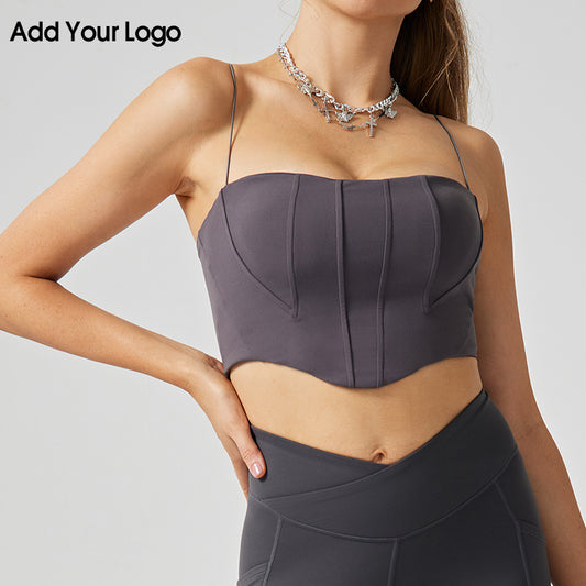 Wear a small camisole vest sexy beautiful camisole chest pad yoga underwear